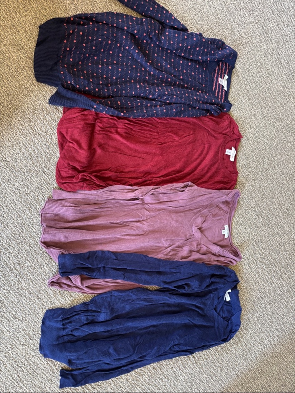Motherhood Maternity Sweater Tops - Navy, Burgundy, Mauve, Royal Blue